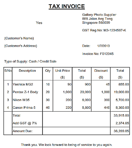 Tax Template